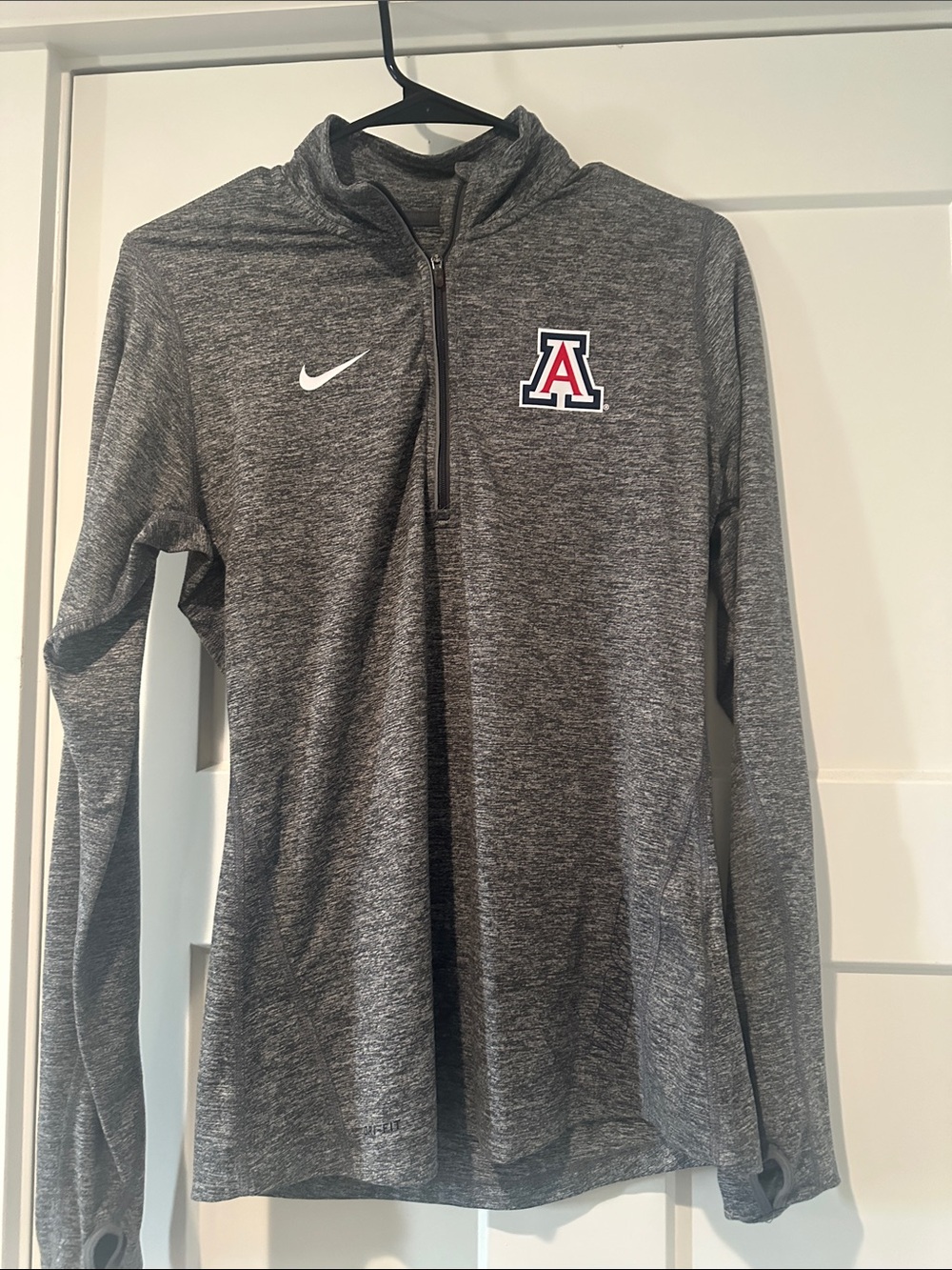 Nike Grey Heather Arizona Wildcats Quarter-Zip Pullover